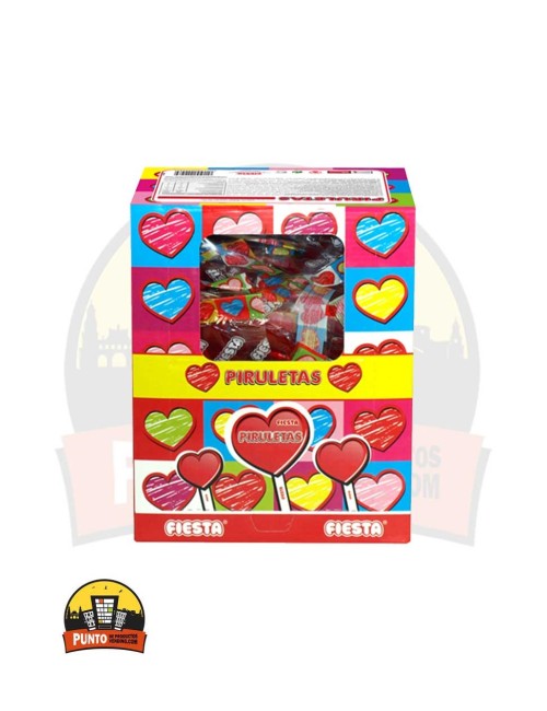 PIRULETAS CORAZON CEREZA 80UNDS