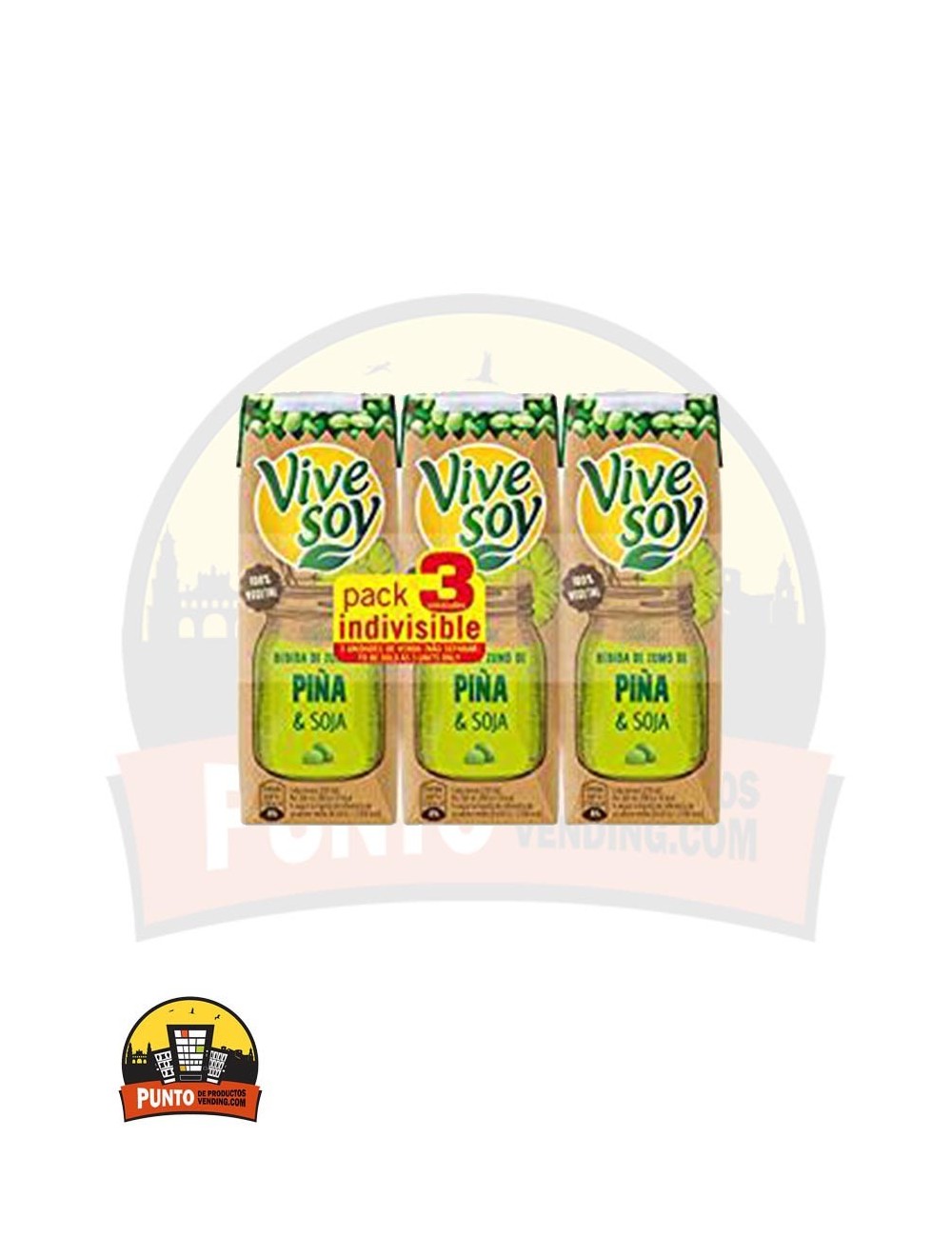 Vivesoy Zumo de Soja y Piña 250ML 3UNDS